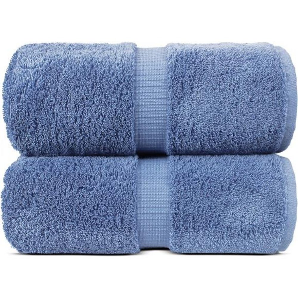 100% Turkish Cotton Towel Set (35x70 Inches Bath Sheets - Set of 2, Wedgewood)
